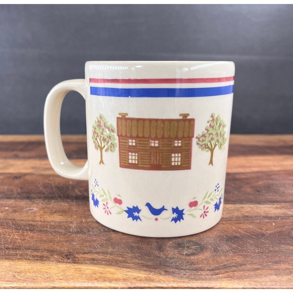 Vintage Newcor Stoneware Coffee Mug - Country Home Decor